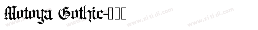 Motoya Gothic字体转换